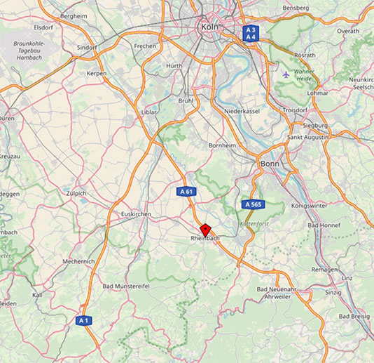 Bild mit einer Standortskizze zur Firma Holzkunst Mostert GmbH